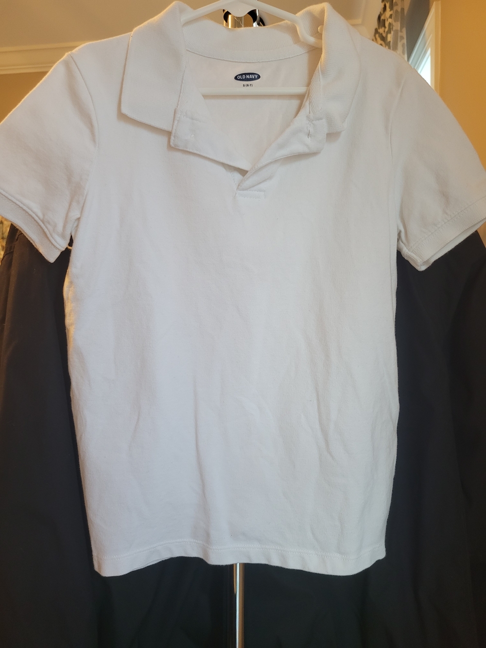 Old Navy White Short-Sleeve Polo Shirt